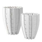 Fluted Medium Vase - LOOMLAN - Currey & Co - Vases & Jars