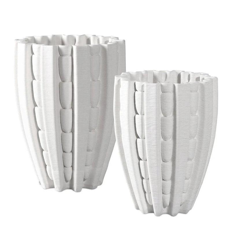 Fluted Medium Vase - LOOMLAN - Currey & Co - Vases & Jars