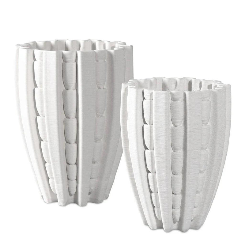 Fluted Small Vase - LOOMLAN - Currey & Co - Vases & Jars