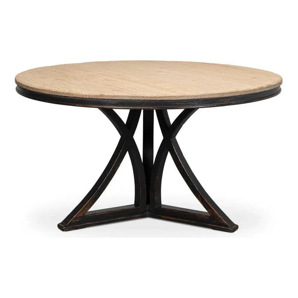 Flying Buttress Dining Table Antique Black - LOOMLAN - Sarreid - Dining Tables