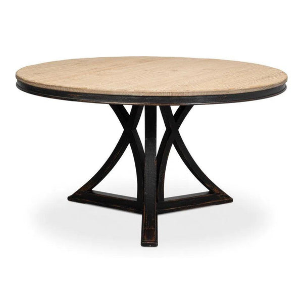 Flying Buttress Dining Table Antique Black - LOOMLAN - Sarreid - Dining Tables