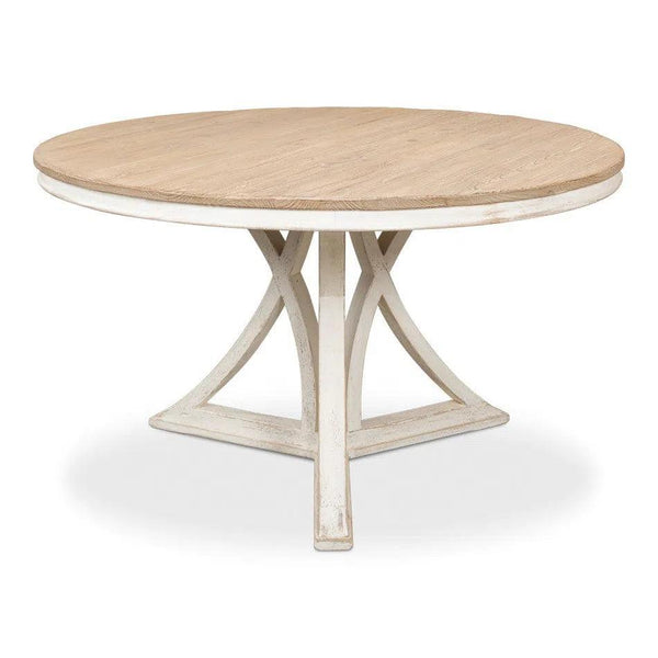 Flying Buttress Dining Table Antique White - LOOMLAN - Sarreid - Dining Tables