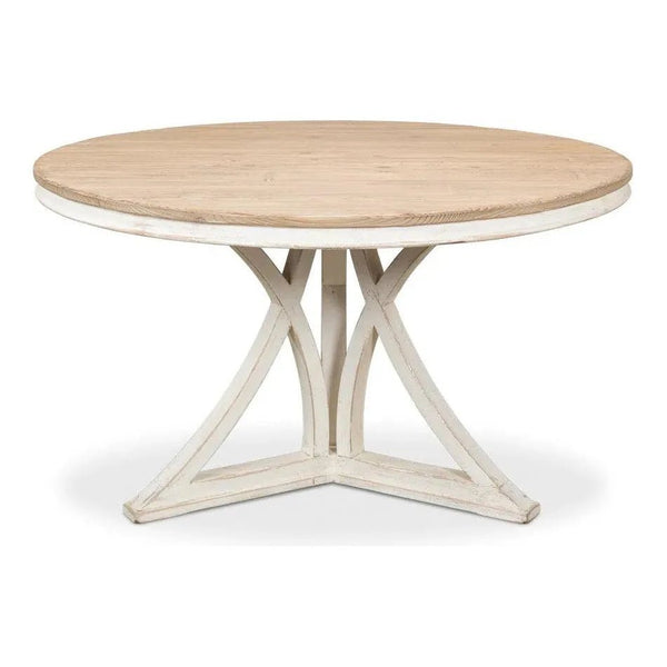 Flying Buttress Dining Table Antique White - LOOMLAN - Sarreid - Dining Tables