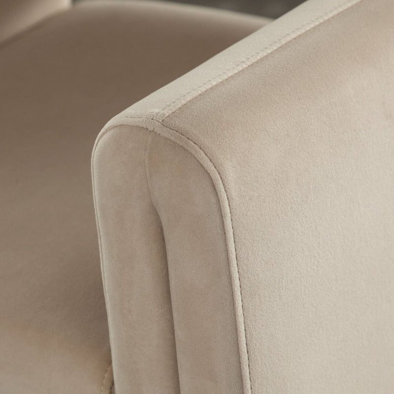Flynn Light Camel Performance Velvet Dining Chair - LOOMLAN - Diamond Sofa - Dining Chairs