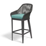 Milano Sunbrella Upholstered Weatherproof Elegance Outdoor Bar Stool