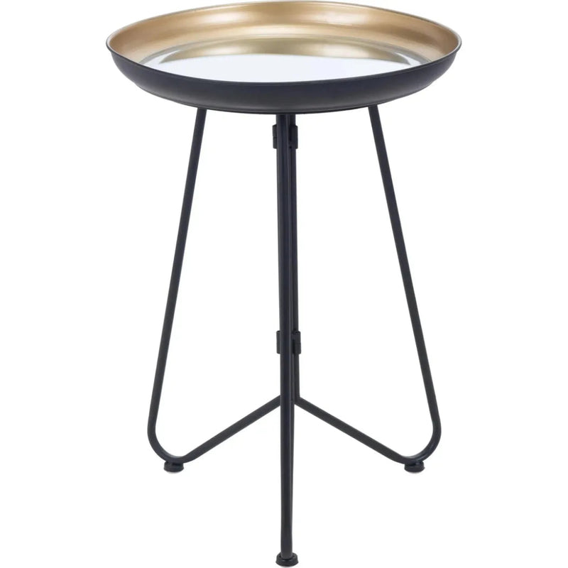 Foley Accent Table Gold & Black - LOOMLAN - Zuo Modern - Side Tables