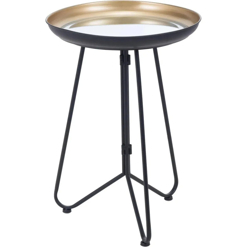 Foley Accent Table Gold & Black - LOOMLAN - Zuo Modern - Side Tables