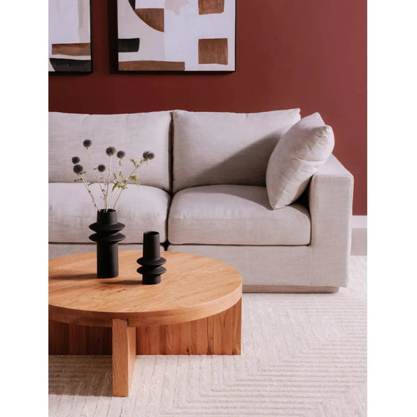 Folke Wood Round Coffee Table - LOOMLAN - Moe's Home - Coffee Tables