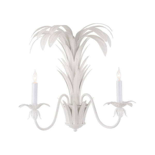 Fontana 2 Arm White Wall Sconce - LOOMLAN - Wildwood - Wall Sconces