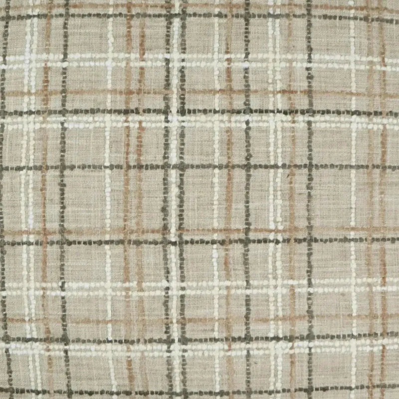 Foothills Plaid Check Taupe Large Throw Pillow Insert - LOOMLAN - D.V. Kap - Throw Pillows