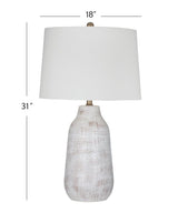 Forcythia White Ceramic Table Lamp - LOOMLAN - Bassett Mirror - Table Lamps