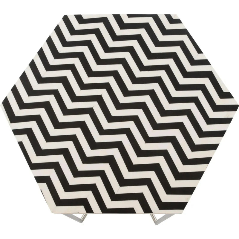 Forma Side Table Black & White - LOOMLAN - Zuo Modern - Side Tables