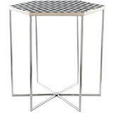 Forma Side Table Black & White - LOOMLAN - Zuo Modern - Side Tables