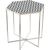 Forma Side Table Black & White - LOOMLAN - Zuo Modern - Side Tables