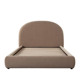 Fox Camel Performance Velvet Bed with Arch Headboard - LOOMLAN - Diamond Sofa - Beds