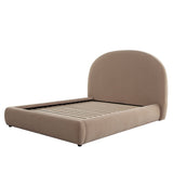Fox Camel Performance Velvet Bed with Arch Headboard - LOOMLAN - Diamond Sofa - Beds