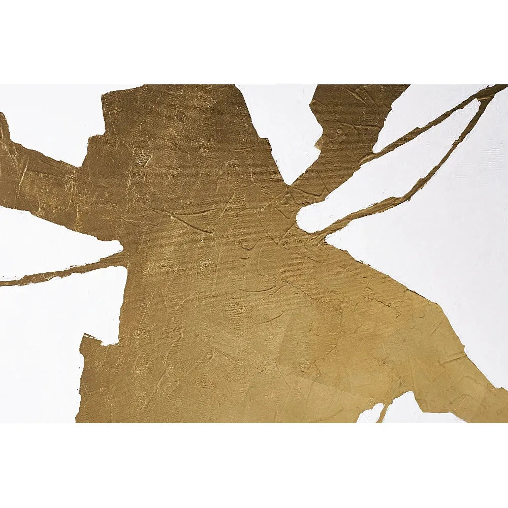 Fractured Fix Hand Painted Gold Floater Wall Art - LOOMLAN - SUNPAN - Canvas Art