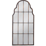 Francisco Wood Black & Brown Vertical Floor Mirror - LOOMLAN - Bassett Mirror - Floor Mirrors