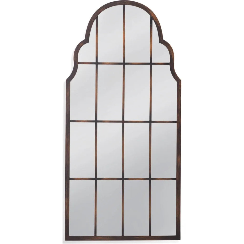 Francisco Wood Black & Brown Vertical Floor Mirror - LOOMLAN - Floor Mirrors