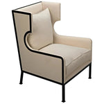 Franz Steel Framed Fabric Armchair - LOOMLAN - CFC - Accent Chairs