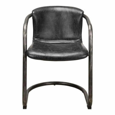 Freeman Grazed Leather Dining Chair (Set Of 2) - LOOMLAN - Moe's Home - Dining Chairs