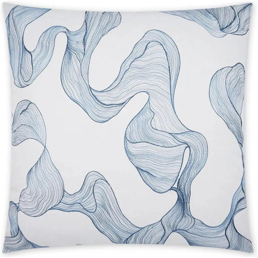 Freeport Abstract Beach Blue Large Throw Pillow Insert - LOOMLAN - D.V. Kap - Throw Pillows