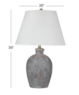 Fremont Grey Ceramic Base Table Lamp - LOOMLAN - Bassett Mirror - Table Lamps