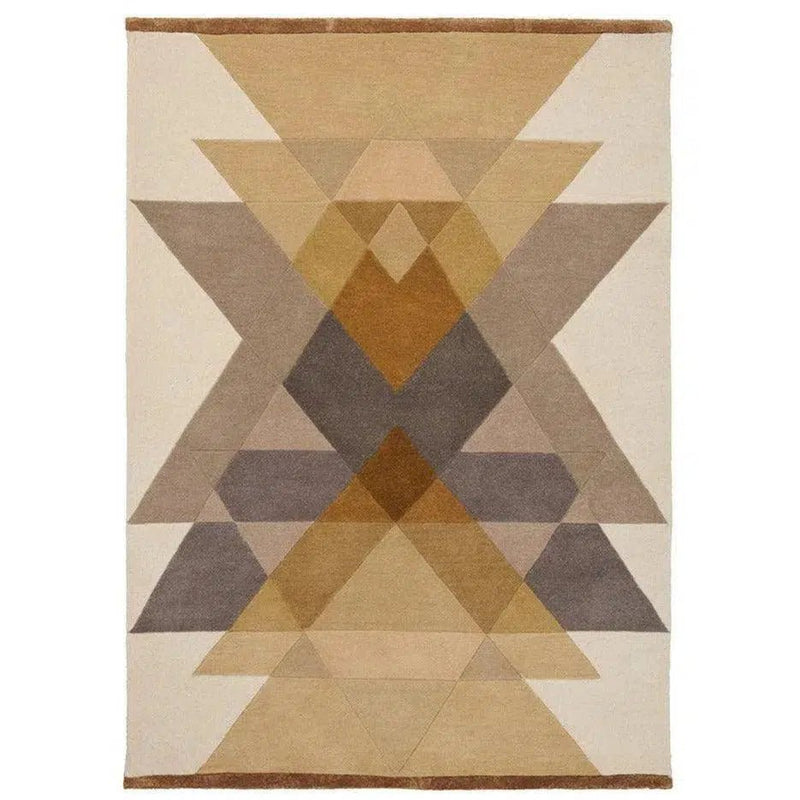 Freya Mustard Brown Wool Rug Design - LOOMLAN - Linie Design - Area Rugs