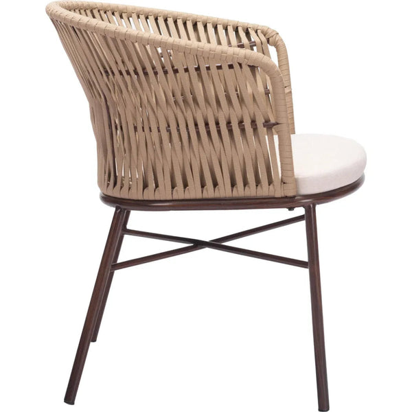 Freycinet Dining Chair (Set of 2) Natural - LOOMLAN - Zuo Modern - Outdoor Dining Chairs