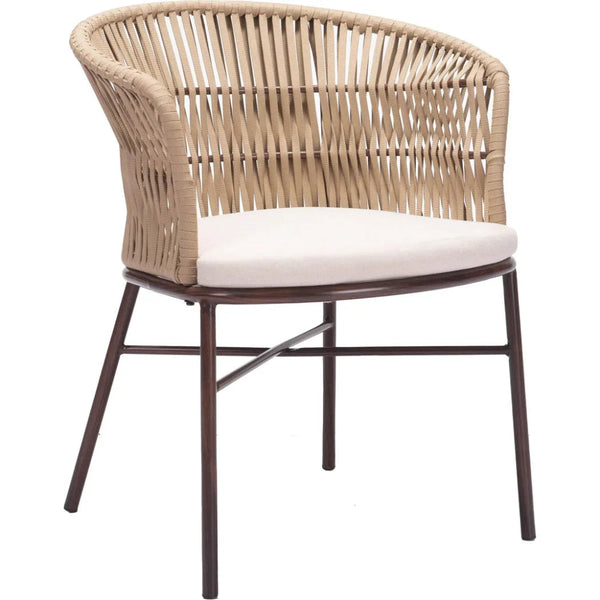 Freycinet Dining Chair (Set of 2) Natural - LOOMLAN - Zuo Modern - Outdoor Dining Chairs