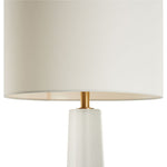 Frosted Crystal Crisp White Fabric Shade Table Lamp - LOOMLAN - Chelsea House - Table Lamps