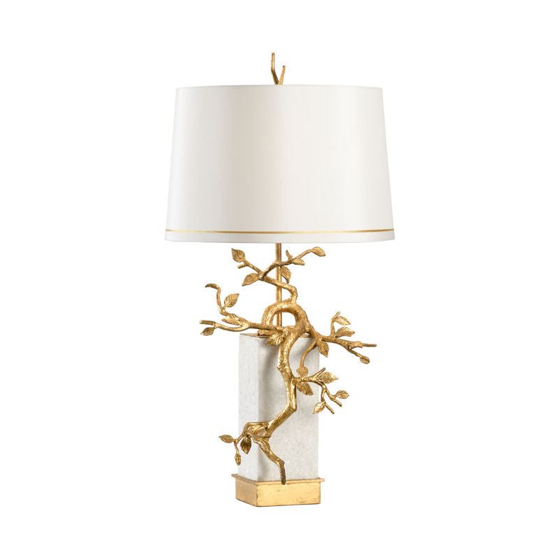 Fujian Gold Branch And Stone Base Table Lamp - LOOMLAN - Wildwood - Table Lamps