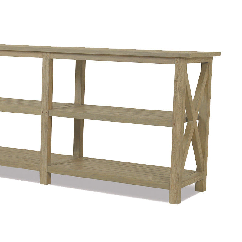 Coastal Handmade X Shape Outdoor Console Table