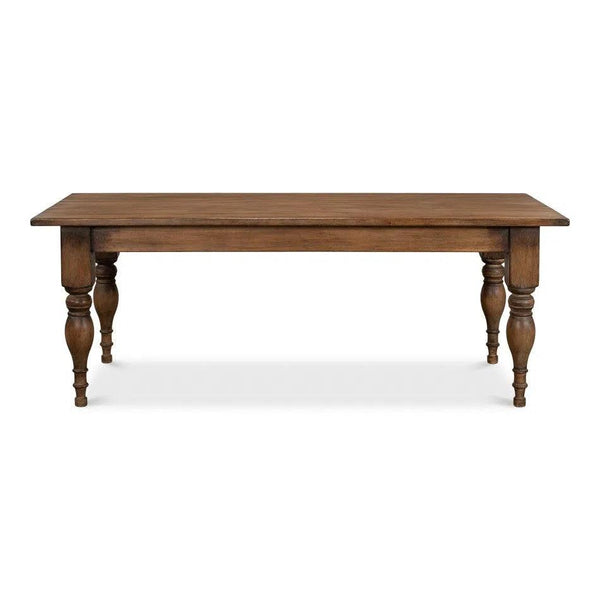 Gabby Dining Table Brown Seats 6 - LOOMLAN - Sarreid - Dining Tables