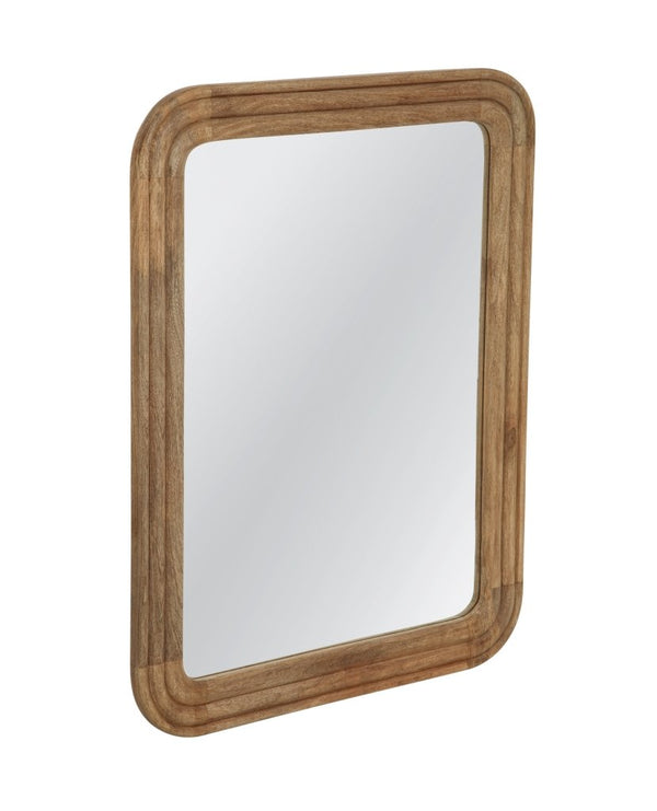 Gage Round Wood Corners Wall Mirror - LOOMLAN - Bassett Mirror - Wall Mirrors