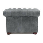 Gary Slate Grey Chesterfield Leather Sofa Made to Order - LOOMLAN - Uptown Sebastian - Sofas & Loveseats