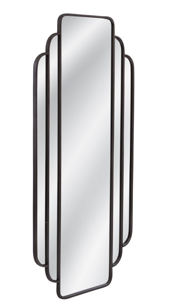 Gatsby Black Finish Frame Wall Mirror - LOOMLAN - Bassett Mirror - Wall Mirrors