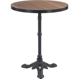 Gazebo Walnut Round Dining Table - LOOMLAN - Zuo Modern - Outdoor Dining Tables