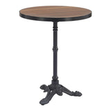 Gazebo Walnut Round Dining Table - LOOMLAN - Zuo Modern - Outdoor Dining Tables