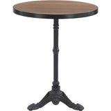 Gazebo Walnut Round Dining Table - LOOMLAN - Zuo Modern - Outdoor Dining Tables