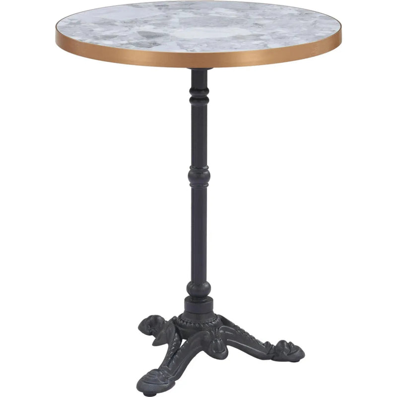 Gazebo Wood and Metal Round Dining Table - LOOMLAN - Zuo Modern - Outdoor Dining Tables