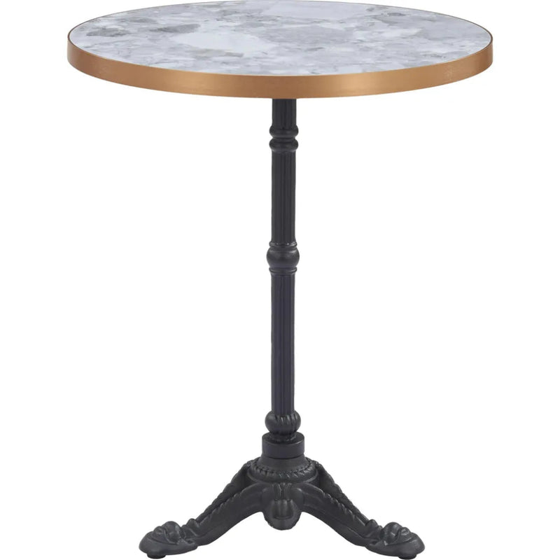 Gazebo Wood and Metal Round Dining Table - LOOMLAN - Zuo Modern - Outdoor Dining Tables