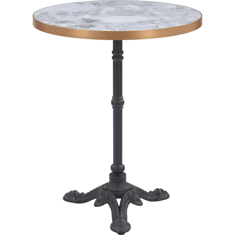 Gazebo Wood and Metal Round Dining Table - LOOMLAN - Zuo Modern - Outdoor Dining Tables