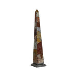 Gemstone Obelisk Flat Gemstone Sculpture - LOOMLAN - Chelsea House - Statues & Sculptures