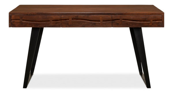 Genius Empire Wooden Brown Desk - LOOMLAN - Sarreid - Home Office Desks