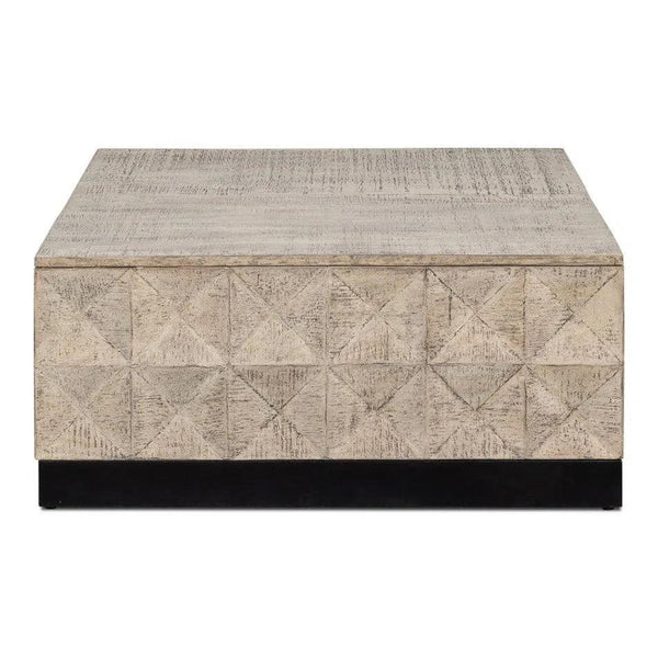 Geo Coffee Table Square Large 36" - LOOMLAN - Sarreid - Coffee Tables