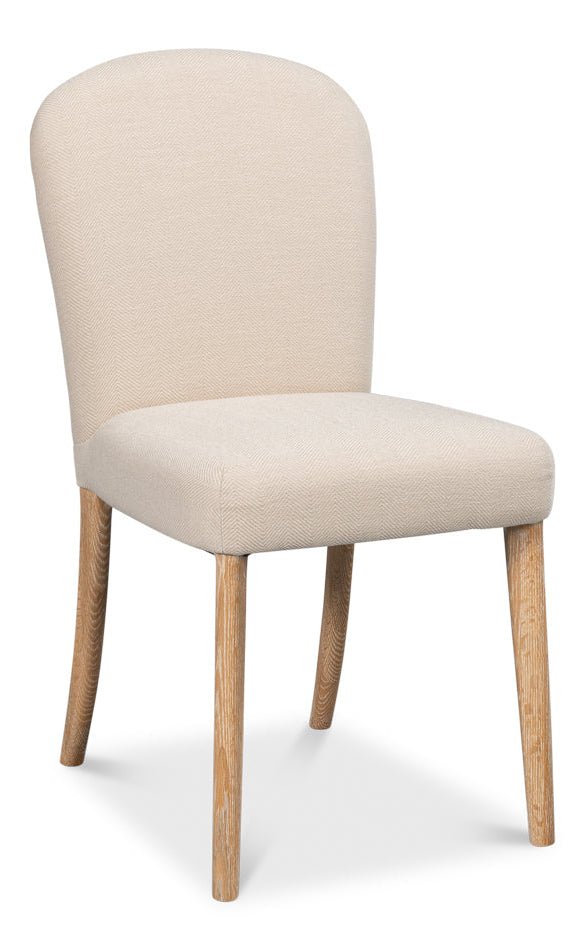 Geoffrey Fabric Armless Side Chair 2PC - LOOMLAN - Sarreid - Accent Chairs