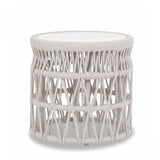 Dana Carrara Marble Top Outdoor End Table