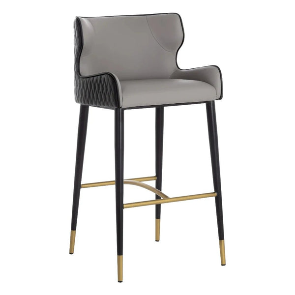 Gianni Leather Barstool - LOOMLAN - SUNPAN - Bar Stools