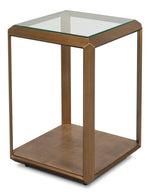 Gilbert Iron Framed Square Side Table - LOOMLAN - Sarreid - Side Tables